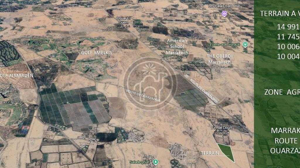 Terrain constructible route de Ouarzazate
