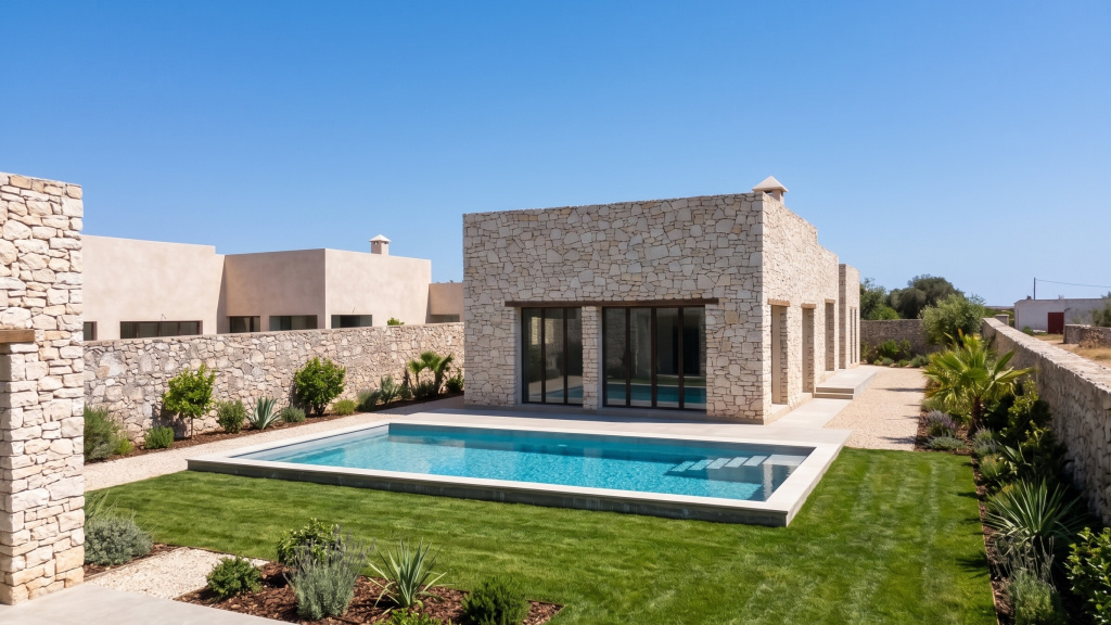 Villa de plein-pied,  4 chambres, piscine.