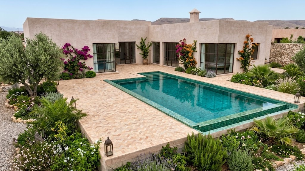 Villa de plain-pied, 4 chambres, piscine. En cours de finition.