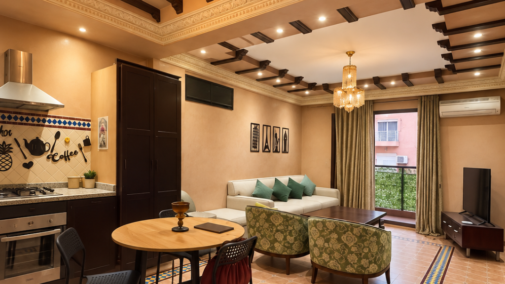 Appartement de charme de 60 m² avec balcon au cœur de Guéliz – Marrakech