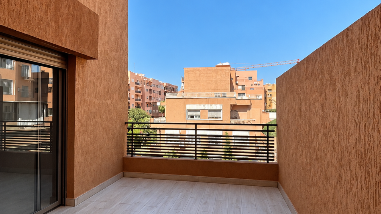 Appartement lumineux avec terrasse et balcon – Gueliz