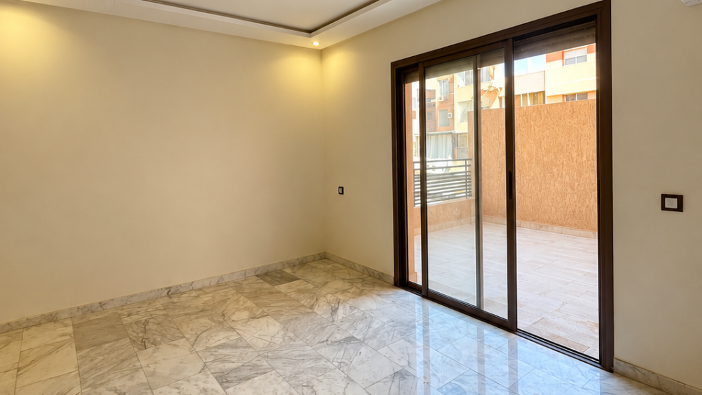 Appartement lumineux avec terrasse et balcon – Gueliz